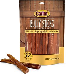 Cadet Bully Sticks Dog Chews, Small, 12-oz