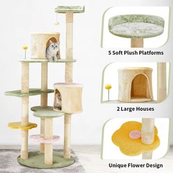 PXZEE Flower 64.5-in Cat Tree Tower, Green slide 2 of 4