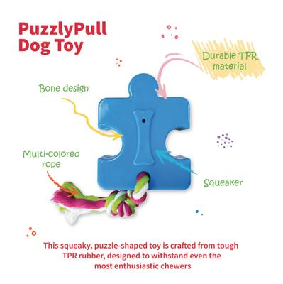 Show full view: Tugzelle PuzzlyPull Dog Toy, Orange slide 3 of 5