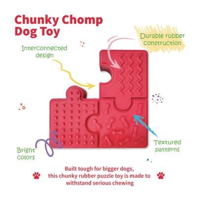 Show full view: Tugzelle Chunky Chomp Dog Toy, Red slide 5 of 6
