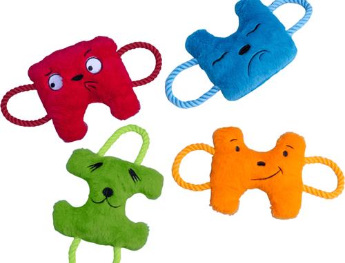 Show full view: Tugzelle Pawzzle Pull Plush Dog Toy, Green slide 3 of 4