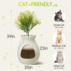 PXZEE Flower Pot Hidden Cat Litter Box Enclosure, Yellow, 39-in slide 2 of 4