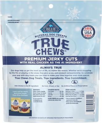 Show full view: Blue Buffalo True Chews Premium Holiday Chicken Jerky Dog Treats, 4-oz bag slide 3 of 11