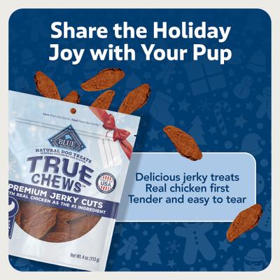 Show full view: Blue Buffalo True Chews Premium Holiday Chicken Jerky Dog Treats, 4-oz bag slide 4 of 11