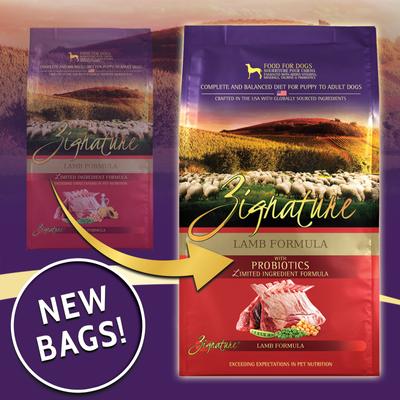 Show full view: Zignature Lamb Limited Ingredient Formula Grain-Free Dry Dog Food, 25-lb bag + Zignature Grain-Free Lamb Formula Ziggy Bars Biscuit Dog Treats, 12-oz bag slide 8 of 9