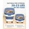 Show in main carousel: DDMOMMY Collapsible Dog & Cat Food Storage Container with Wheels, Airtight Lids, Scoop & Silicone Bowl, Blue/White, 23-lb capacity slide 3 of 9