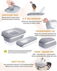 DDMOMMY Collapsible Dog & Cat Food Storage Container with Transparent Lid, Scoop & Bowl, Grey, 13-lb capacity slide 2 of 9