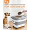 Show in main carousel: DDMOMMY Collapsible Dog & Cat Food Storage Container with Airtight Lid, Wheels & Scoop, Grey, 23-lb capacity slide 2 of 11