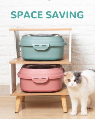 Show full view: DDMOMMY Collapsible Dog & Cat Food Storage Container with Wheels, Airtight Lids, Scoop & 2 Storage Containers, Green, 35-lbs slide 5 of 10