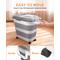 Show in main carousel: DDMOMMY Collapsible Dog & Cat Food Container with Casters, Scoop & Travel Bowl, Grey, 23-lb capacity slide 6 of 10