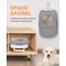 Show in main carousel: DDMOMMY Collapsible Dog & Cat Food Container with Casters, Scoop & Travel Bowl, Grey, 23-lb capacity slide 5 of 10