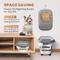 Show in main carousel: DDMOMMY Airtight Dog & Cat Food Storage Container with Lid, Wheels & Scoop, Grey, 23-lb capacity slide 5 of 7