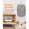 Show in main carousel: DDMOMMY Collapsible Dog & Cat Food Storage Container with Airtight Lid, Wheels & Scoop, Grey, 23-lb capacity slide 5 of 11