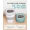 Show in main carousel: DDMOMMY Collapsible Dog & Cat Food Storage Container with Wheels, Airtight Lids, Scoop & 2 Storage Containers, Green, 35-lbs slide 4 of 10