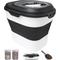 Show in main carousel: DDMOMMY Collapsible Dog & Cat Food Storage Container with Wheels, Airtight Lids, Scoop & 2 Storage Containers, Black, 35-lbs slide 1 of 11