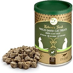 Pawfect Nature's Feast Goat Meat Grain-Free All Natural Freeze-Dried Cat Training Treat, 1.76-oz canister