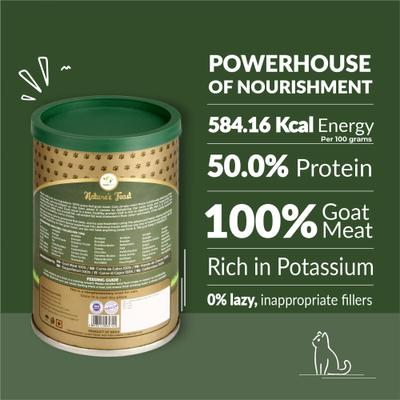 Show full view: Pawfect Nature's Feast Goat Meat Grain-Free All Natural Freeze-Dried Cat Training Treat, 1.76-oz canister slide 3 of 11