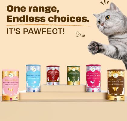 Show full view: Pawfect Nature's Feast Chicken Breast Grain-Free All Natural Freeze-Dried Cat Training Treat, 7-oz canister slide 7 of 9