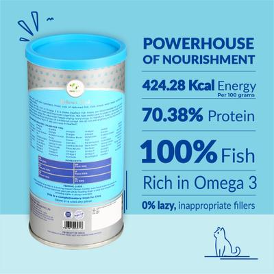 Show full view: Pawfect Nature's Feast Fish Meat Grain-Free All Natural Freeze-Dried Cat Training Treat, 1.76-oz canister slide 3 of 11