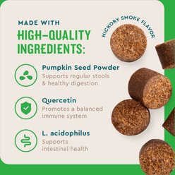 VetIQ Hickory Smoke Flavored Pumpkin Fiber Anal Gland Soft Chew Supplement for Dogs, 60 Count slide 2 of 6
