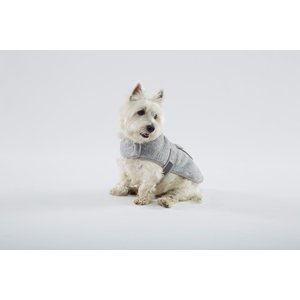 L.L.Bean Sweater Fleece Dog Coat, Pewter, Small