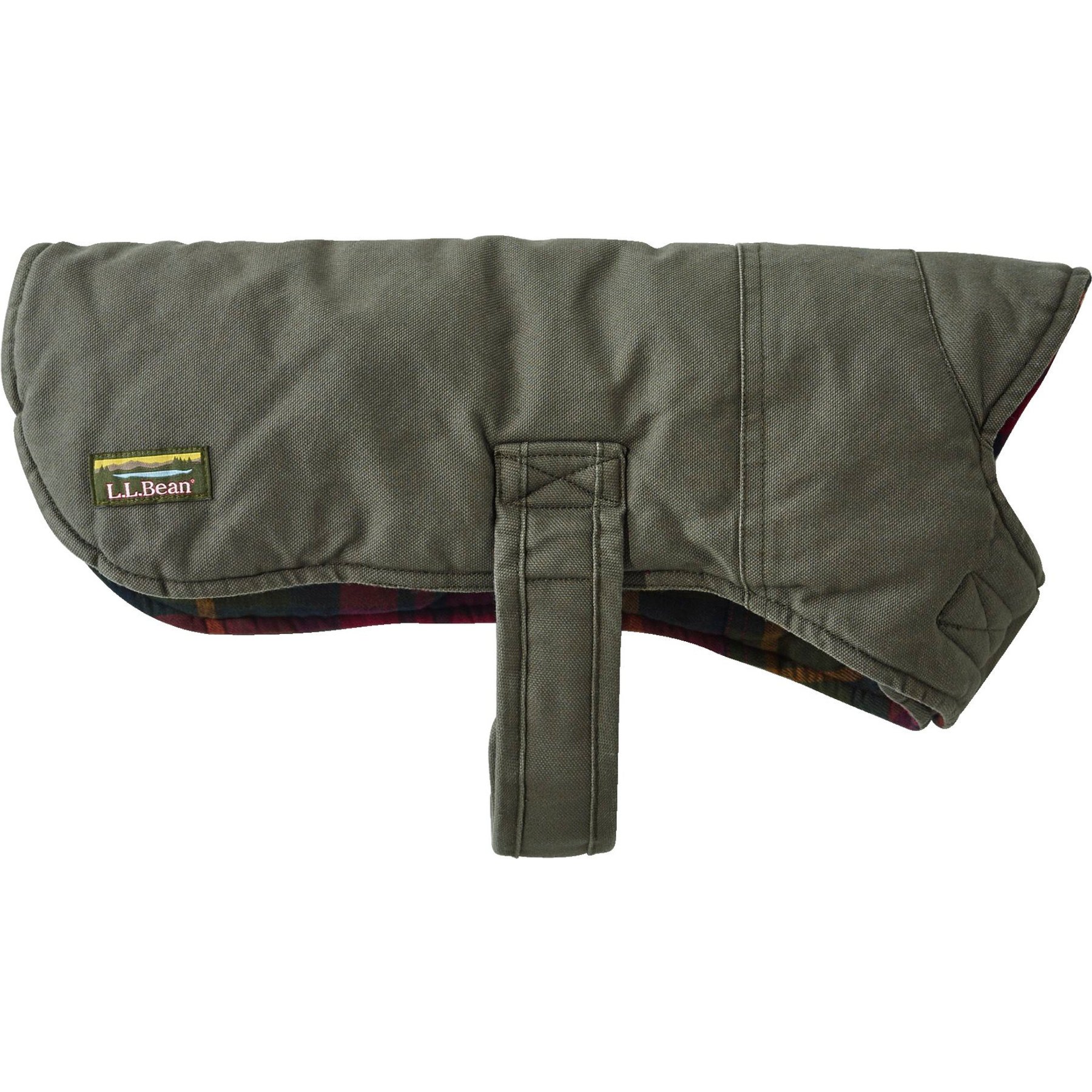 L.L.Bean Reversible Field Dog Coat, Olive, Medium
