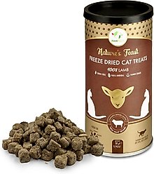 Pawfect Nature's Feast Lamb Meat Grain-Free All Natural Freeze-Dried Cat Training Treat, 1.76-oz canister
