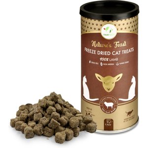 Pawfect Nature's Feast Lamb Meat Grain-Free All Natural Freeze-Dried Cat Training Treat, 1.76-oz canister