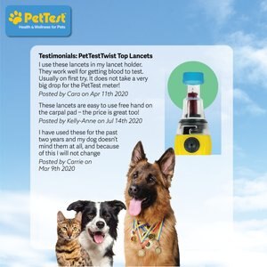 PetTest Twist Top Lancets, 50 count