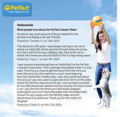 Show full view: PetTest Blood Glucose Monitoring System for Dogs & Cats slide 7 of 9
