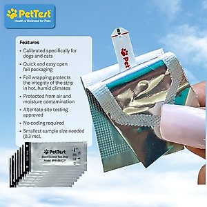 PetTest Blood Glucose Test Strips for Dogs & Cats, 50 strips