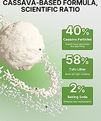 PETKIT Natural Tofu & Cassava Clumping Cat Litter, 5.2-lb bag, 4 count slide 2 of 8