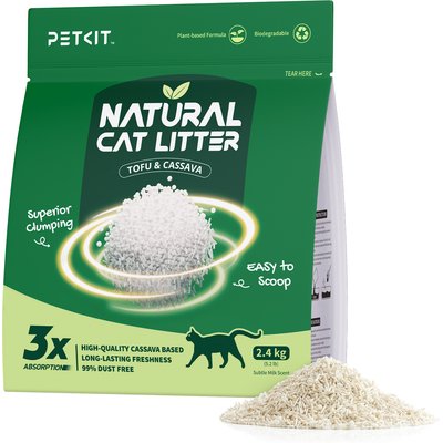 PETKIT PETKIT Natural Tofu & Cassava Clumping Cat Litter, 5.2-lb bag