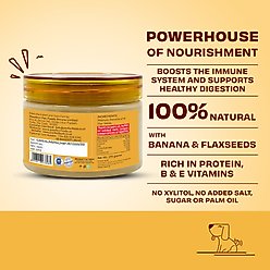 Pawfect All Natural Peanut Butter with Banana & Flaxseeds Grain-Free Food Topper & Lickable Dog Treat, 9.7-oz jar slide 2 of 8