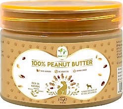 Pawfect All Natural Peanut Butter Grain-Free Food Topper & Lickable Dog Treat, 9.70-oz jar