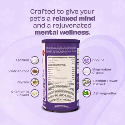 Show full view: Pawfect Wild Vigor All Natural Grain-Free Calming Supplement Chews for Dogs, 60 chews canister slide 3 of 10