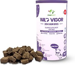 Pawfect Wild Vigor All Natural Grain-Free Calming Supplement Chews for Dogs, 60 chews canister