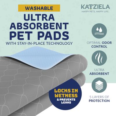 Show full view: Katziela Washable Dog Pee Pads, 48 x 48-in, 2 count slide 2 of 8