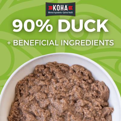 Show full view: KOHA Limited Ingredient Diet Duck Entree Grain-Free Wet Dog Food, 13-oz can, case of 12 slide 3 of 9