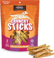 KOHA Crunchy Sticks Limited Ingredient Chicken & Rice Dog Treats, 10.58-oz bag