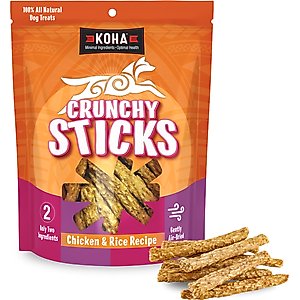 KOHA Crunchy Sticks Limited Ingredient Chicken & Rice Dog Treats, 10.58-oz bag