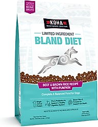 KOHA Limited Ingredient Bland Diet Sensitive Stomach Beef & Brown Rice with Pumpkin Dry Food Dog Food, 3.5-lb bag