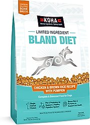 KOHA Limited Ingredient Bland Diet Sensitive Stomach Chicken & Brown Rice with Pumpkin Dry Food Dog Food, 20-lb bag