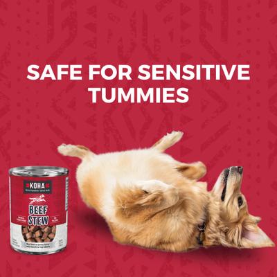 Show full view: KOHA Beef Stew High Protein Limited Ingredient Wet Dog Food, 12.7-oz can, case of 12 slide 6 of 9