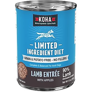 KOHA Limited Ingredient Diet Lamb Entree Grain-Free Wet Dog Food, 13-oz can, case of 3