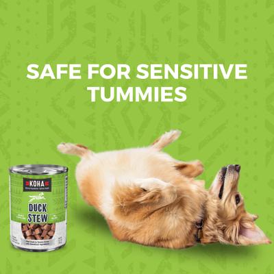 Show full view: KOHA Duck Stew High Protein Limited Ingredient Wet Dog Food, 12.7-oz can, case of 12 slide 6 of 9