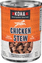 KOHA Chicken Stew High Protein Limited Ingredient Wet Dog Food, 12.7-oz can, case of 12