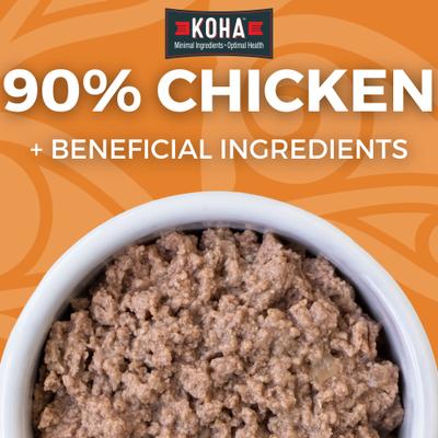 Show full view: KOHA Limited Ingredient Diet Chicken Entree Grain-Free Wet Dog Food, 13-oz can, case of 3 slide 3 of 9