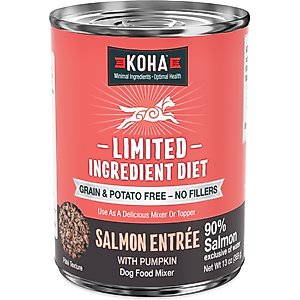 KOHA Limited Ingredient Diet Salmon Entree Grain-Free Wet Dog Food, 13-oz can, case of 3