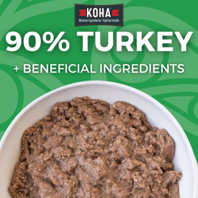 Show full view: KOHA Limited Ingredient Diet Turkey Entree Grain-Free Wet Dog Food, 13-oz can, case of 3 slide 3 of 9